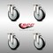 Service Caster 5 Inch 316SS Black Polyurethane Wheel Swivel Top Plate Caster Set SCC-SS31620S514-PPUB-BLK-4 - alternate 4